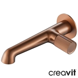 Creavit - Creavit Sarnis Duvardan Ankastre Lavabo Bataryası, Fırçalı Bakır