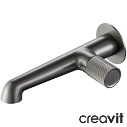 Creavit - Creavit Sarnis Duvardan Ankastre Lavabo Bataryası, Gun Grey