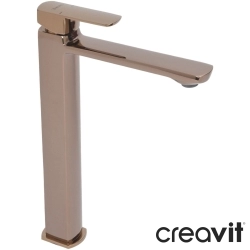 Creavit - Creavit Slope Tezgah Üstü Lavabo Bataryası, Bakır