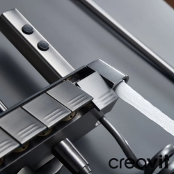 Creavit - Creavit Piano Duvara Monte Termostatik Banyo Bataryalı Çok Fonksiyonlu Duş Kolonu, Gun Grey