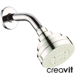 Creavit - Creavit Duş Başlığı, 3 Akışlı (Duvardan Dirsek Dahil)
