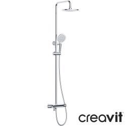 Creavit - Creavit Rain Plus Duvara Monte Termostatik Banyo Bataryalı Duş Kolonu