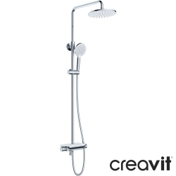 Creavit - Creavit Rain Plus Duvara Monte Banyo Bataryalı Duş Kolonu