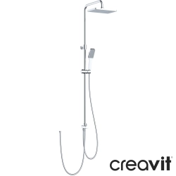 Creavit - Creavit Kare Duş Başlıklı Duvara Monte Duş Kolonu