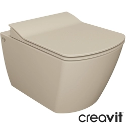 Creavit - Creavit Elegant Mezopotamya Vortex Flush Kanalsız Asma Klozet, 52 cm, Keten - EG323-00KT00E-0000