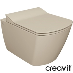 Creavit - Creavit Elegant Mezopotamya Vortex Flush Kanalsız Asma Klozet, 52 cm, Keten - EG323-00KT42E-0000