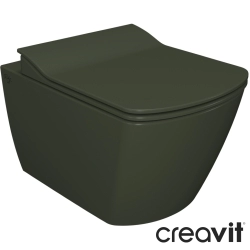 Creavit - Creavit Elegant Mezopotamya Vortex Flush Kanalsız Asma Klozet, 52 cm, Serpantin - EG323-00SE00E-0000