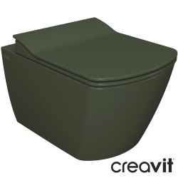 Creavit - Creavit Elegant Mezopotamya Vortex Flush Kanalsız Asma Klozet, 52 cm, Serpantin - EG323-00SE42E-0000