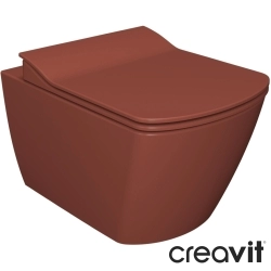 Creavit - Creavit Elegant Mezopotamya Vortex Flush Kanalsız Asma Klozet, 52 cm, Terrakota - EG323-00TE00E-0000