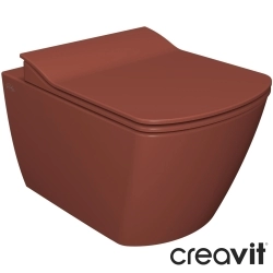 Creavit - Creavit Elegant Mezopotamya Vortex Flush Kanalsız Asma Klozet, 52 cm, Terrakota - EG323-00TE42E-0000