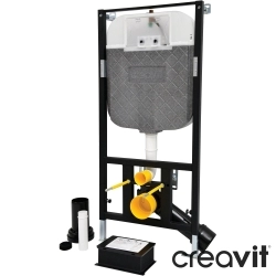 Creavit - Creavit Duvar Önü Alçıpan Uygulamalı Fotoselli Gömme Rezervuar, Pilli-Hızlı Montaj, 3/6 Litre