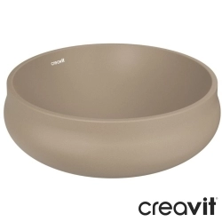 Creavit - Creavit Gordo Yuvarlak Çanak Lavabo, 40 cm, Cappuccino