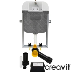 Creavit - Creavit Gömme Rezervuar Metal Ayaksız Set, İnce, 3/6 Litre