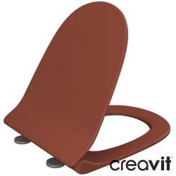 Creavit - Creavit Ruby Vital Mezopotamya Duroplast Yavaş Kapanan Klozet Kapağı, Terrakota