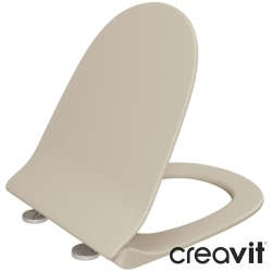 Creavit - Creavit Ruby Vital Mezopotamya Duroplast Yavaş Kapanan Klozet Kapağı, Keten