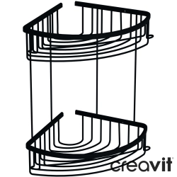 Creavit - Creavit İkili Metal Köşe Süngerlik, Mat Siyah - MA.BA21072-18S