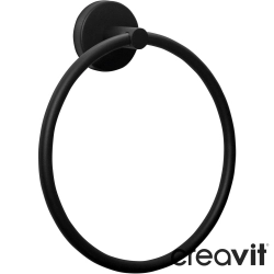 Creavit - Creavit Drop Yuvarlak Halka Havluluk, Mat Siyah