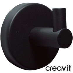 Creavit - Creavit Drop Tekli Havlu/Bornoz Askısı, Mat Siyah - MA.DR27009S