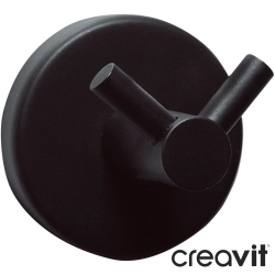Creavit - Creavit Drop İkili Havlu/Bornoz Askısı, Mat Siyah - MA.DR27014S