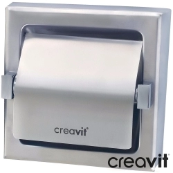 Creavit - Creavit Tekli Kapaklı Tuvalet Kağıtlığı, Paslanmaz Çelik (Sıva Altı)