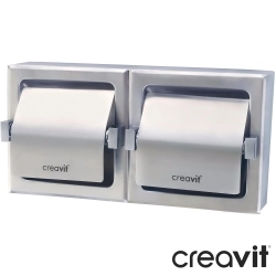 Creavit - Creavit İkili Kapaklı Tuvalet Kağıtlığı, Paslanmaz Çelik (Sıva Altı)