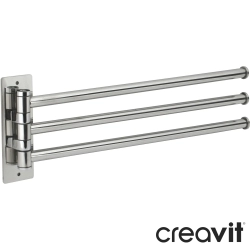 Creavit - Creavit Üçlü Döner Havluluk, Paslanmaz Çelik