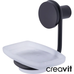 Creavit - Creavit Linda Cam Sabunluk, Mat Siyah (Duvardan)