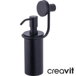 Creavit - Creavit Linda Metal Sıvı Sabunluk, Mat Siyah (Duvardan)
