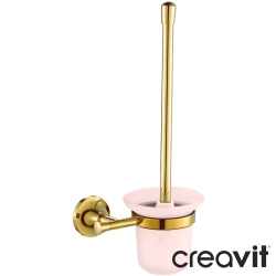 Creavit - Creavit Neo Cam Tuvalet Fırçalığı, Altın (Duvardan)