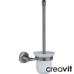 Creavit - Creavit Neo Cam Tuvalet Fırçalığı, Gun Grey (Duvardan)