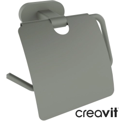 Creavit - Creavit Planet Kapaklı Tuvalet Kağıtlığı, Cool Grey