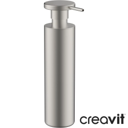 Creavit - Creavit Ruby Metal Sıvı Sabunluk, Fırçalı Nikel (Tezgah Üzeri)