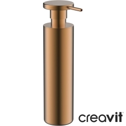 Creavit - Creavit Ruby Metal Sıvı Sabunluk, Fırçalı Bakır (Tezgah Üzeri)