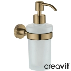 Creavit - Creavit Sone Duvardan Cam Sıvı Sabunluk, Fırçalı Altın