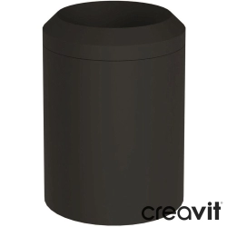 Creavit - Creavit Kapaksız Yanmaz Çöp Kovası, Mat Siyah (7 Litre)