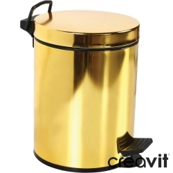 Creavit - Creavit Pedallı Çöp Kovası, Altın (3 Litre)