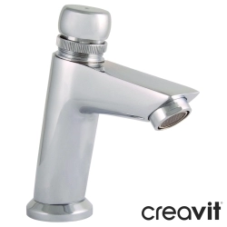 Creavit - Creavit Zaman Ayarlı Basmalı Lavabo Bataryası