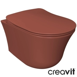 Creavit - Creavit Ruby Mezopotamya Nora Vortex Flush Asma Klozet, Terrakota - NO323-00TE42E-0000