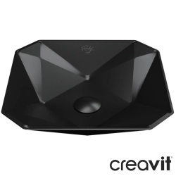 Creavit - Creavit Ruby Diamond Çanak Lavabo, 40 cm, Mat Siyah