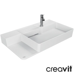 Creavit - Creavit Ruby Lino Etajerli Lavabo, 80 cm, Mat Beyaz