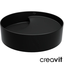 Creavit - Creavit Ruby Aura Çanak Lavabo, 40 cm, Mat Siyah