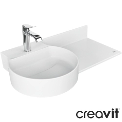 Creavit - Creavit Ruby Sensa Etajerli Lavabo, 80 cm, Mat Beyaz