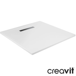 Creavit - Creavit Ruby 90x90 Flat Duş Teknesi, Sifon Dahil, Mat Beyaz - RB890-00MB42E-0000