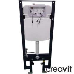Creavit - Creavit WQ Plus Akıllı Klozet İçin Gömme Rezervuar Duvar Önü Alçıpan Uygulamalı Set Hızlı Montaj, İnce, 3/6 Litre