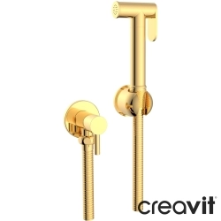 Creavit - Creavit Taharet Spreyi Seti, Altın (Duvar Askısı ve Ara Musluk Dahildir)
