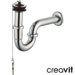 Creavit - Creavit Süzgeçli Lavabo Sifonu Alt Grubu, 33 cm (P Tipi)