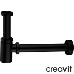 Creavit - Creavit Lavabo Sifonu Alt Grubu, 33 cm, Siyah (T Tipi)