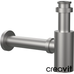 Creavit - Creavit Lavabo Sifonu Alt Grubu, 33 cm, Fırçalı Nikel (T Tipi)