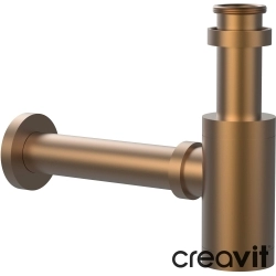 Creavit - Creavit Lavabo Sifonu Alt Grubu, 33 cm, Fırçalı Bakır (T Tipi)