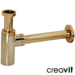 Creavit - Creavit Lavabo Sifonu Alt Grubu, 33 cm, Altın (T Tipi)